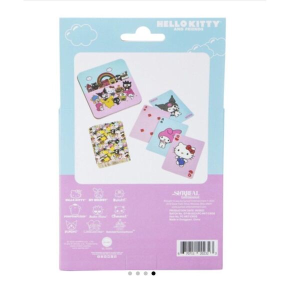 New! Hello Kitty Sanrio Playing Cards Tin Box Case, so fun! - Picture 4 of 4